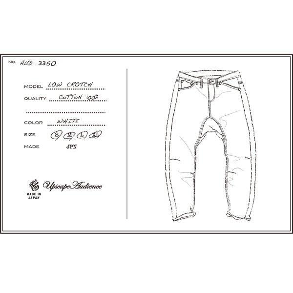 画像16: 【RE PRICE / 価格改定】赤耳（セルヴィッチ）ホワイトデニムロークロッチアンクルパンツ【MADE IN JAPAN】『日本製』 / Upscape Audience