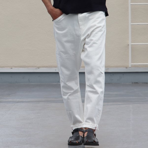 画像3: 【RE PRICE / 価格改定】赤耳（セルヴィッチ）ホワイトデニムロークロッチアンクルパンツ【MADE IN JAPAN】『日本製』 / Upscape Audience