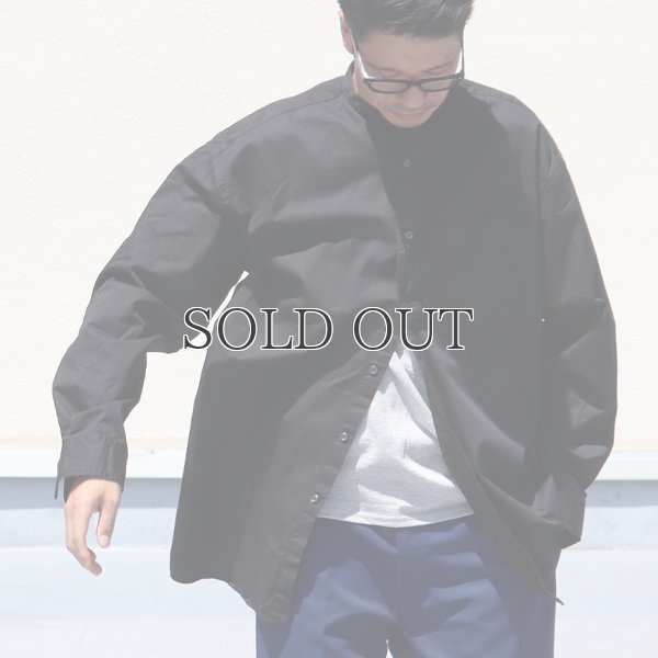 画像10: 遠州織7オンス チノクロス バンドカラー 長袖 ボクシーAライン シャツ【MADE IN JAPAN】『日本製』/ Upscape Audience