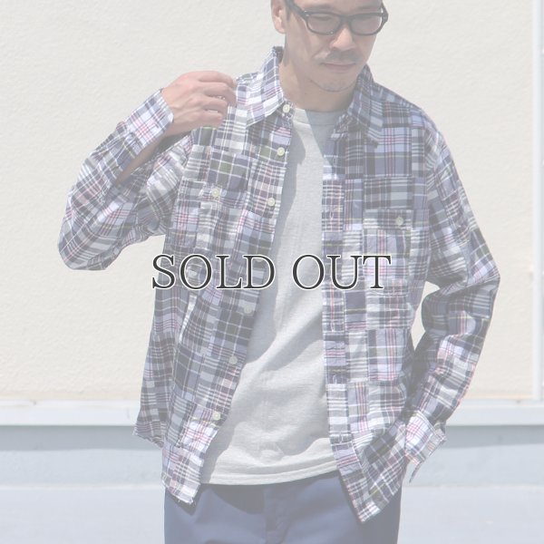 画像3: CAMCO / LS Madras Patchwork Shirts(カムコ/マドラスパッチワーク長袖シャツ)