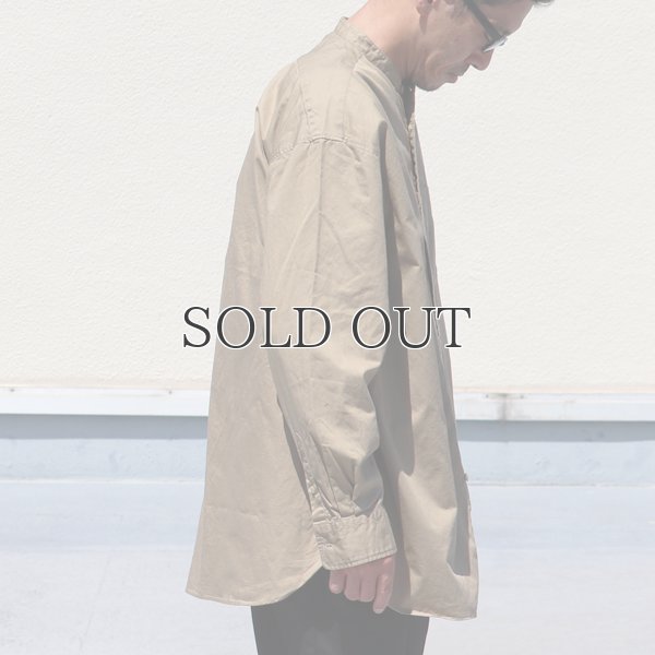 画像11: 遠州織7オンス チノクロス バンドカラー 長袖 ボクシーAライン シャツ【MADE IN JAPAN】『日本製』/ Upscape Audience