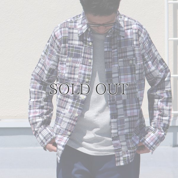 画像2: CAMCO / LS Madras Patchwork Shirts(カムコ/マドラスパッチワーク長袖シャツ)