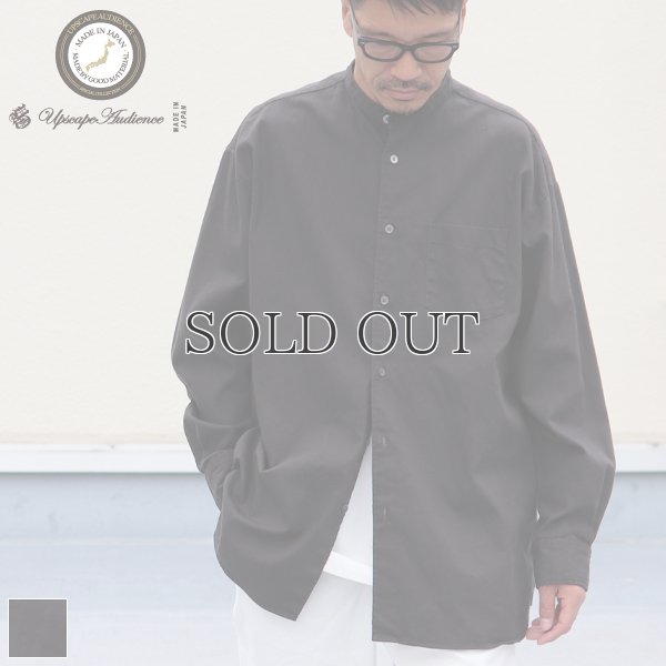 画像1: 6オンス オックスフォード バンドカラー L/S ボクシーシャツ【MADE IN JAPAN】『日本製』/ Upscape Audience