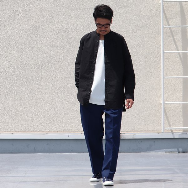 画像6: 【RE PRICE/価格改定】タイプライターバンドカラーオーバーサイズL/Sシャツ【MADE IN JAPAN】『日本製』/ Upscape Audience