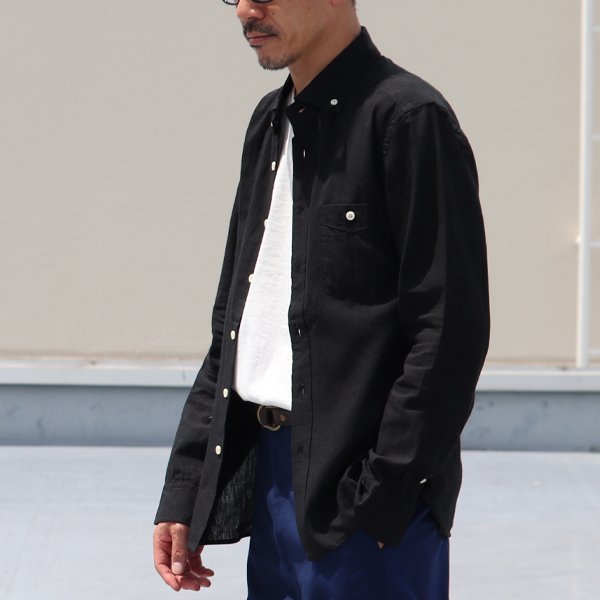 画像11: 【RE PRICE / 価格改定】Coolmax(クールマックス)ボタンダウンワイドスプレッドカラー長袖シャツ / Audience