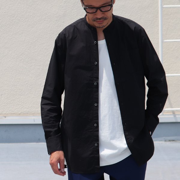 画像7: 【RE PRICE/価格改定】タイプライターバンドカラーオーバーサイズL/Sシャツ【MADE IN JAPAN】『日本製』/ Upscape Audience