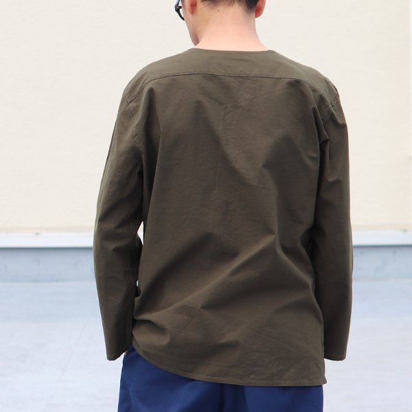 画像7: コットンクロスV neckヘンリープルオーバー9分袖シャツ【MADE IN JAPAN】『日本製』 / Upscape Audience