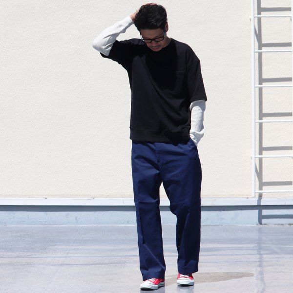 画像8: Basque10オンス(バスク天竺)ガゼットポケS/S×ワッフル9/Sレイヤー Tee【MADE IN JAPAN】『日本製』/ Upscape Audience