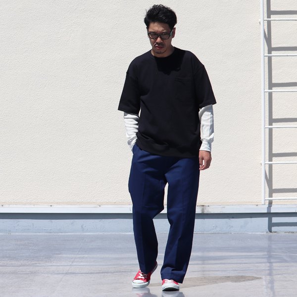 画像7: Basque10オンス(バスク天竺)ガゼットポケS/S×ワッフル9/Sレイヤー Tee【MADE IN JAPAN】『日本製』/ Upscape Audience