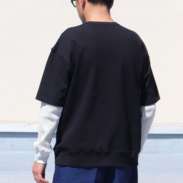 画像6: Basque10オンス(バスク天竺)ガゼットポケS/S×ワッフル9/Sレイヤー Tee【MADE IN JAPAN】『日本製』/ Upscape Audience