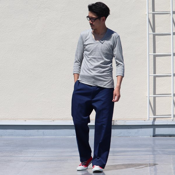 画像5: 【RE PRICE / 価格改定】ガラガラ紡Uネック7分袖カットソー【MADE IN JAPAN】『日本製』/ Upscape Audience