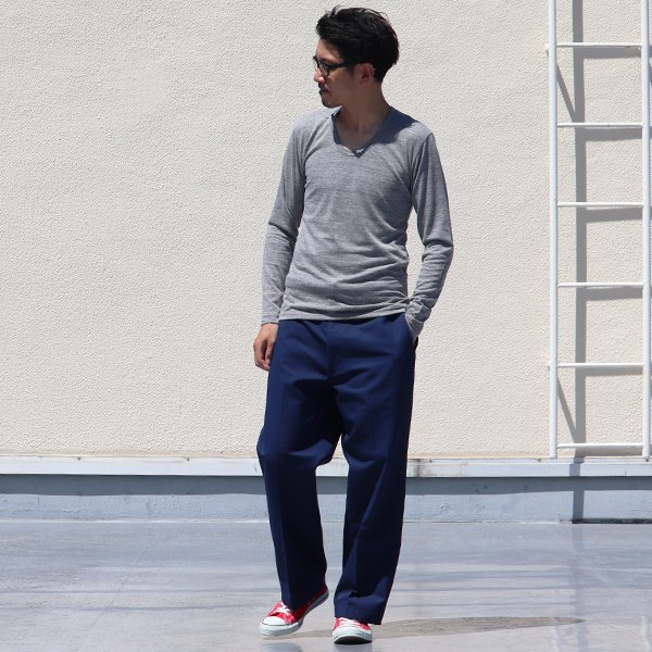 画像5: 【RE PRICE/価格改定】ガラガラ紡Uネック長袖カットソー【MADE IN JAPAN】『日本製』/ Upscape Audience