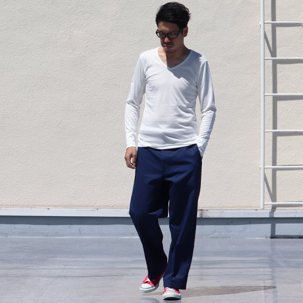 画像5: 【RE PRICE / 価格改定】ガラガラ紡Vネック長袖カットソー【MADE IN JAPAN】『日本製』/ Upscape Audience