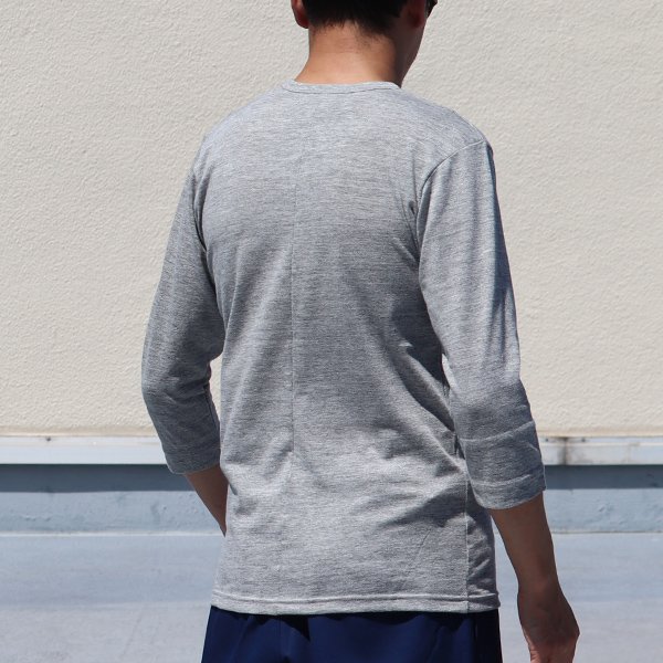 画像4: 【RE PRICE / 価格改定】ガラガラ紡Uネック7分袖カットソー【MADE IN JAPAN】『日本製』/ Upscape Audience