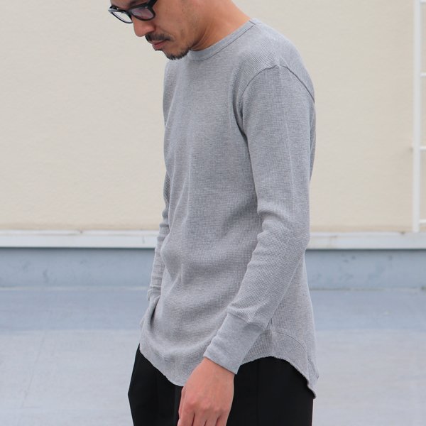 画像4: 度詰ワッフル クルーネック ロングフィンガーホール LS【MADE IN JAPAN】『日本製』/ Upscape Audience