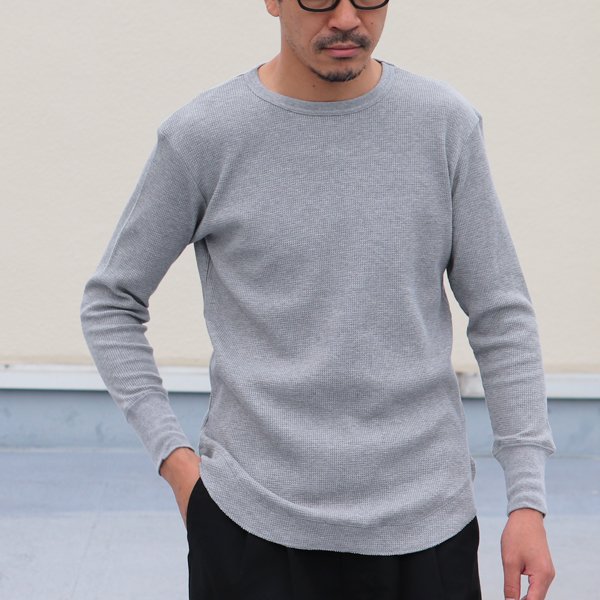 画像3: 度詰ワッフル クルーネック ロングフィンガーホール LS【MADE IN JAPAN】『日本製』/ Upscape Audience