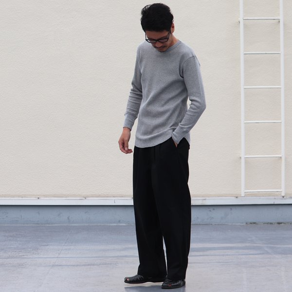 画像6: 度詰ワッフル クルーネック ロングフィンガーホール LS【MADE IN JAPAN】『日本製』/ Upscape Audience