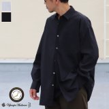 70/30クロス ストレッチタイプライターレギュラーカラー L/S ボクシーシャツ【MADE IN JAPAN】『日本製』/ Upscape Audience