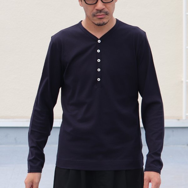 画像3: 【RE PRICE/価格改定】コーマ天竺 Vヘンリー L/S Tee【MADE IN JAPAN】『日本製』/ Upscape Audience