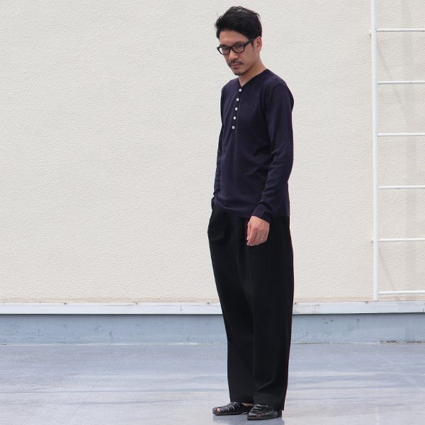 画像4: 【RE PRICE/価格改定】コーマ天竺 Vヘンリー L/S Tee【MADE IN JAPAN】『日本製』/ Upscape Audience