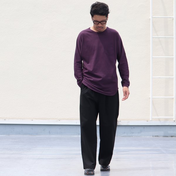 画像4: 【RE PRICE / 価格改定】コーマ天竺クルーネックポケット付き長袖Tee【MADE IN JAPAN】『日本製』/ Upscape Audience