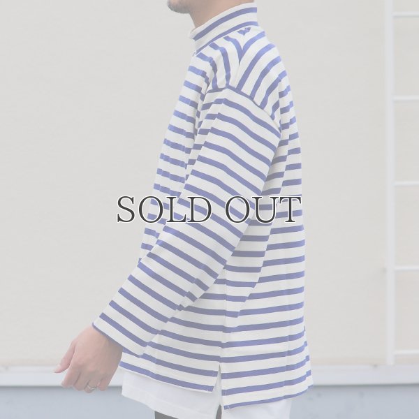 画像10: Basque10オンス（バスク天竺）フレンチボーダー モックネック ボクシー Tee【MADE IN JAPAN】『日本製』/ Upscape Audience