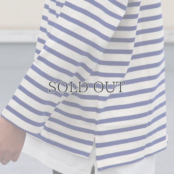 画像15: Basque10オンス（バスク天竺）フレンチボーダー モックネック ボクシー Tee【MADE IN JAPAN】『日本製』/ Upscape Audience