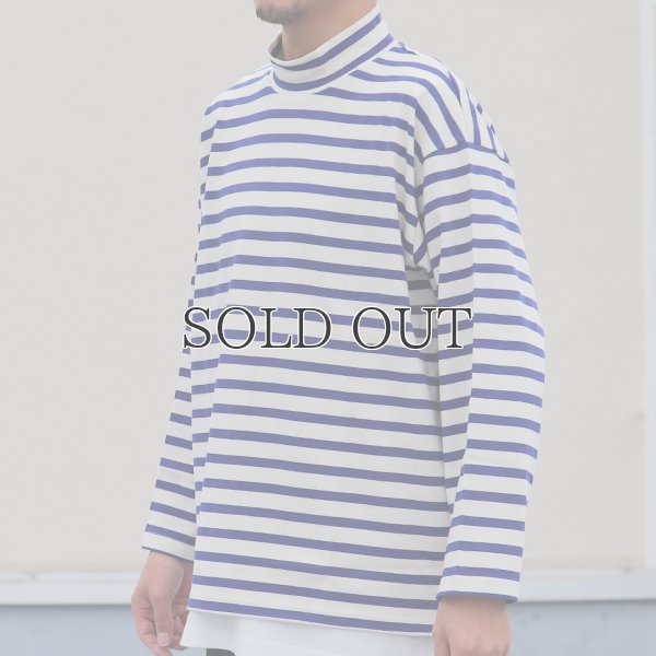 画像9: Basque10オンス（バスク天竺）フレンチボーダー モックネック ボクシー Tee【MADE IN JAPAN】『日本製』/ Upscape Audience