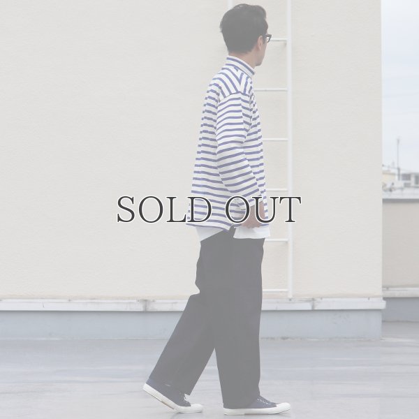 画像6: Basque10オンス（バスク天竺）フレンチボーダー モックネック ボクシー Tee【MADE IN JAPAN】『日本製』/ Upscape Audience