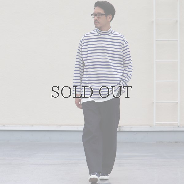 画像7: Basque10オンス（バスク天竺）フレンチボーダー モックネック ボクシー Tee【MADE IN JAPAN】『日本製』/ Upscape Audience