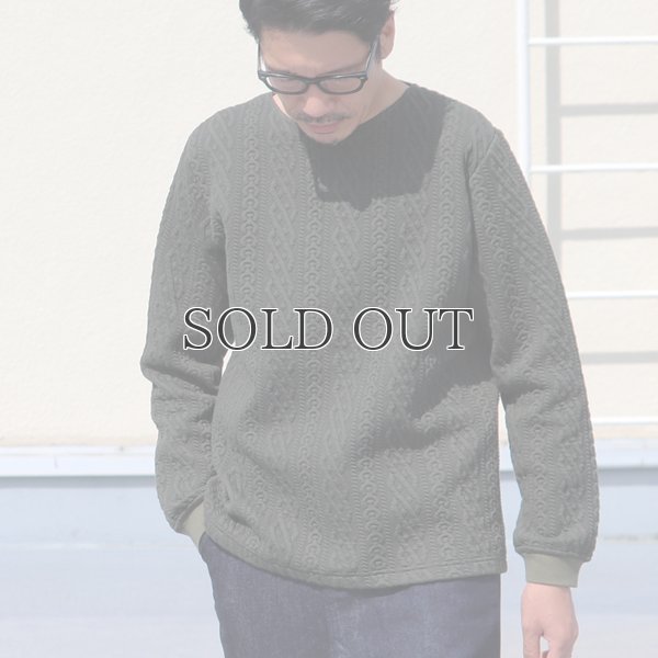 画像4: 「尾州」ストライプキルト クルーネック プルオーバー【MADE IN JAPAN】『日本製』 / Upscape Audience