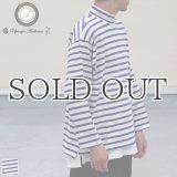 Basque10オンス（バスク天竺）フレンチボーダー モックネック ボクシー Tee【MADE IN JAPAN】『日本製』/ Upscape Audience