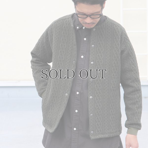 画像4: 「尾州」コットンキルト ノーカラー スナップジャケット【MADE IN JAPAN】『日本製』【送料無料】 / Upscape Audience