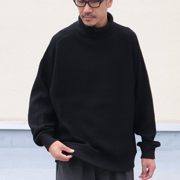 画像15: ビッグワッフル サドルショルダー タートルネック XL ニットソー【MADE IN JAPAN】『日本製』 / Upscape Audience