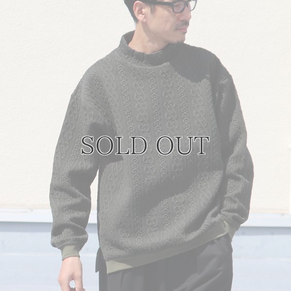 画像7: 「尾州」コットンキルト モックネック プルオーバー【MADE IN JAPAN】『日本製』 / Upscape Audience