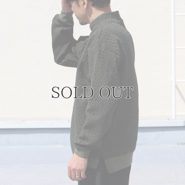 画像4: 「尾州」コットンキルト モックネック プルオーバー【MADE IN JAPAN】『日本製』 / Upscape Audience