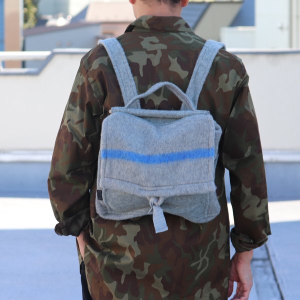 画像2: DEAD STOCK  / Slow Stone Wool remake backpack（ ウール リメイク バッグパック / フィンランド軍）