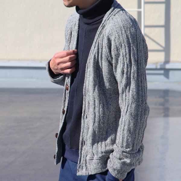 画像5: 【RE PRICE/価格改定】エコネップケーブルくるみボタン長袖カーディガン【MADE IN JAPAN】『日本製』/ Upscape Audience