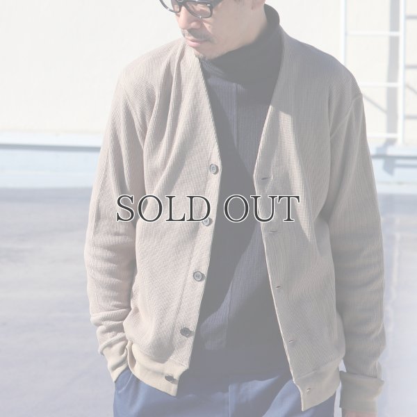 画像2: 度詰ワッフルモックVネック長袖カーディガン【MADE IN JAPAN】『日本製』/ Upscape Audience