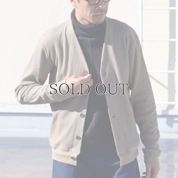 画像4: 度詰ワッフルモックVネック長袖カーディガン【MADE IN JAPAN】『日本製』/ Upscape Audience