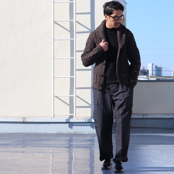 画像7: 【RE PRICE/価格改定】ケーブルニットショールカラーカーディガン  / Audience