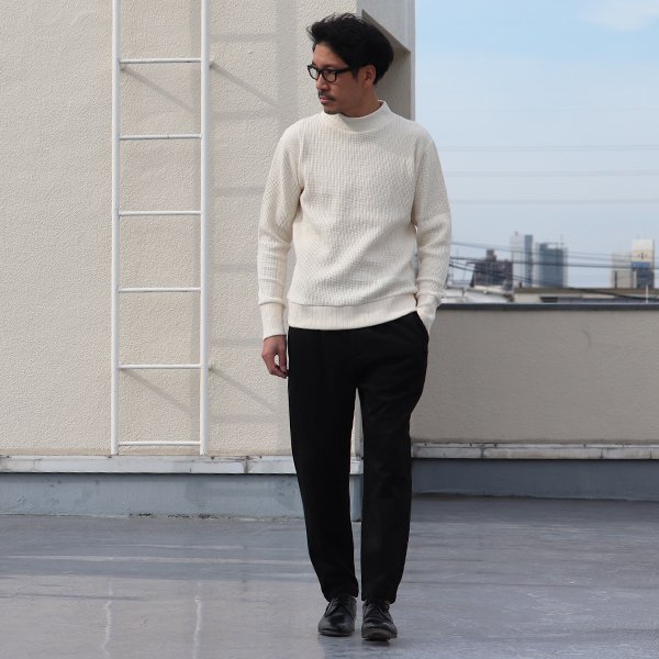 画像5: 【RE PRICE/価格改定】ビッグワッフルモックネック 指ぬきニット【MADE IN JAPAN】『日本製』 / Upscape Audience