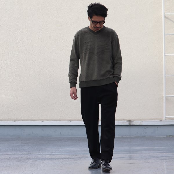 画像5: 【RE PRICE/価格改定】パイルシャギー セットインスリーブ V/N サイドスリット L/S ニットソー【MADE IN JAPAN】『日本製』/ Upscape Audience