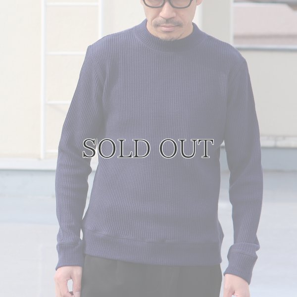 画像3: BIGワッフルモックネック長袖ニットソー【MADE IN JAPAN】『日本製』/ Upscape Audience