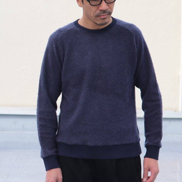 画像3: 【RE PRICE/価格改定】パイルシャギー サドルショルダー C/N L/S ニットソー【MADE IN JAPAN】『日本製』/ Upscape Audience