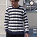 画像1: 【RE PRICE/価格改定】ケーブルニットボーダークルーネック長袖ニット【MADE IN JAPAN】『日本製』/ Upscape Audience (1)