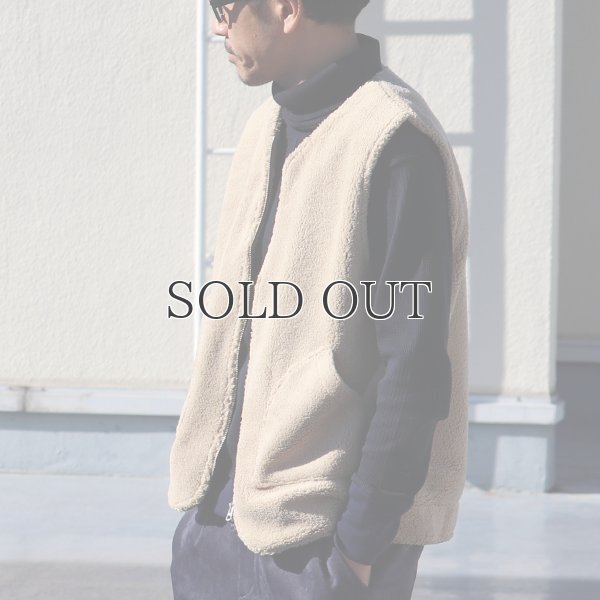 画像4: ソフトタッチ ボアフリース Vネック ZIP ベスト【MADE IN JAPAN】『日本製』/ Upscape Audience