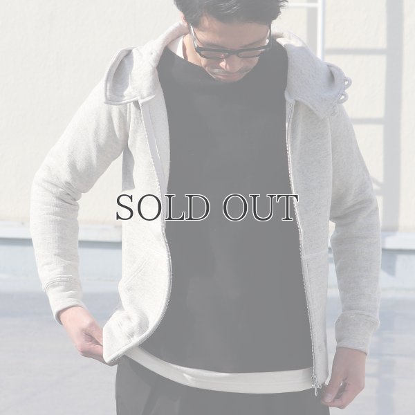 画像4: mix杢裏毛3ボタンスタンドカラーフードジップパーカー【MADE IN JAPAN】 【送料無料】 / Upscape Audience