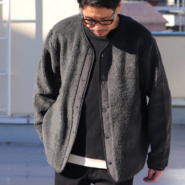 画像3: 【Lanificio Becagli（ベッカリー）】トスカーナボア スナップジャケット【MADE IN JAPAN】『日本製』【送料無料】/ Upscape Audience