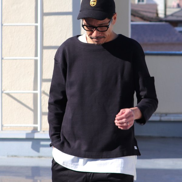 画像4: 30/7ヴィンテージ裏毛 ボートネック 袖ポケ付 スウェット【MADE IN JAPAN】『日本製』 / Upscape Audience